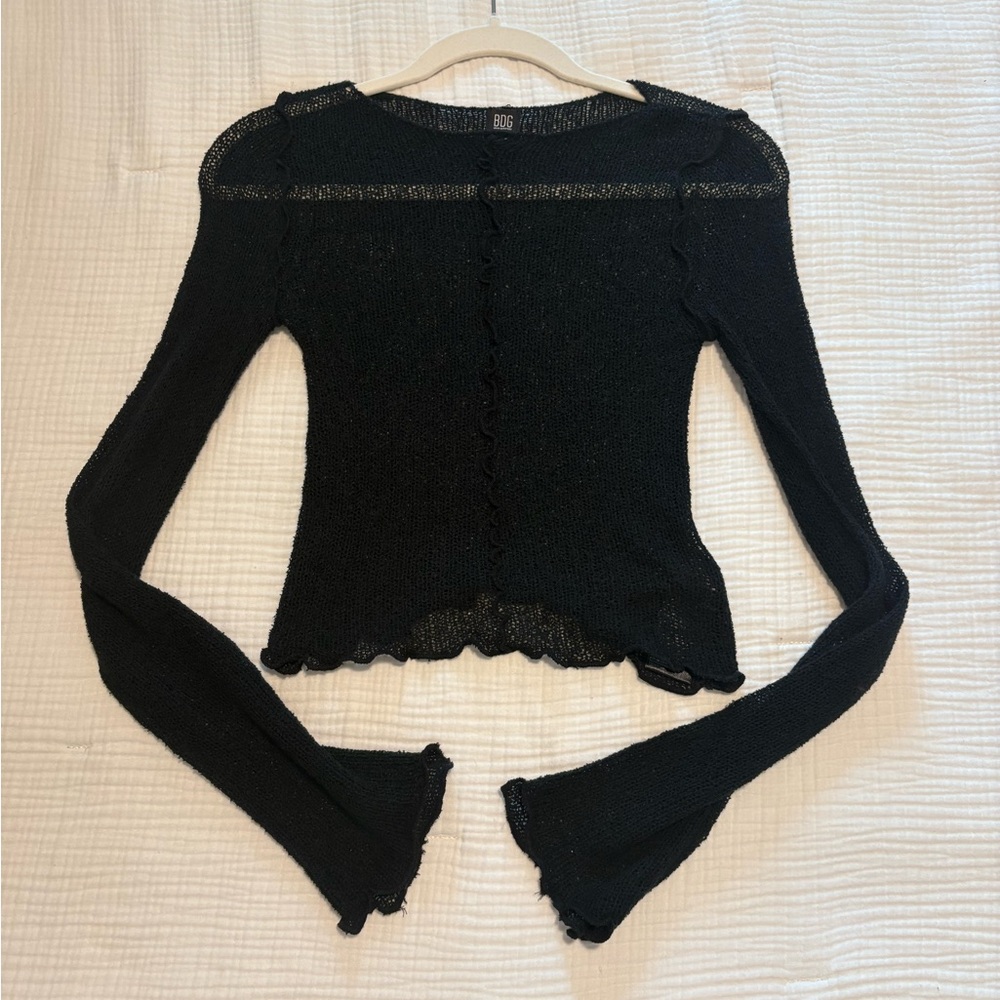 BDG Urban Outfitters sheer boatneck long sleeve